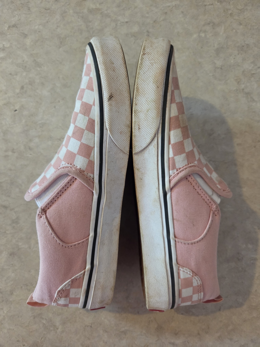 Vans Kids Slip-On Checkerboard Sneakers - Pink & White - Picture 2 of 6